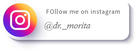 A button that says follow me on instagram @ dr. morita