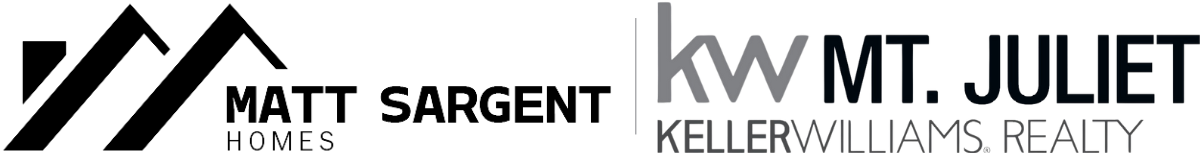 Matt Sargent KW Mt. Juliet logo with black house roof icon and gray text on white background