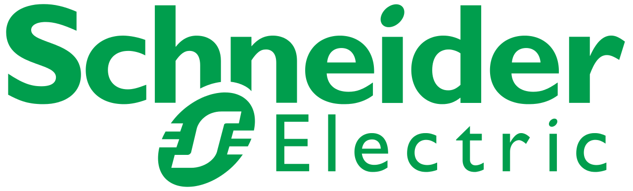 Schneider Electric logo in green with stylized emblem and company name
