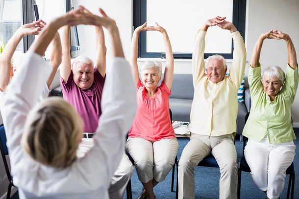 Picture of Older Adults Stretching
