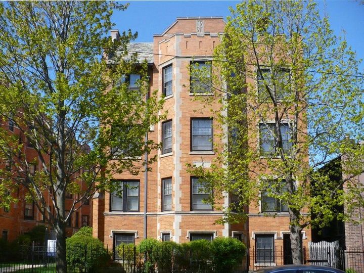 Brick apartment building