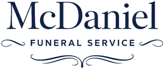 The logo for sample funeral home is shown on a white background.
