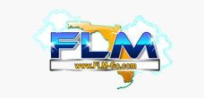 Logo for FLM with Florida outline, website address below. Blue, gold, and white.