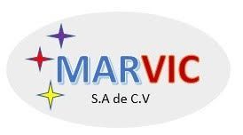 El logo de vicmar sa de cv es un círculo blanco con tres estrellas.