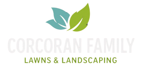 Logo with three leaves, Corcoran Family text, and