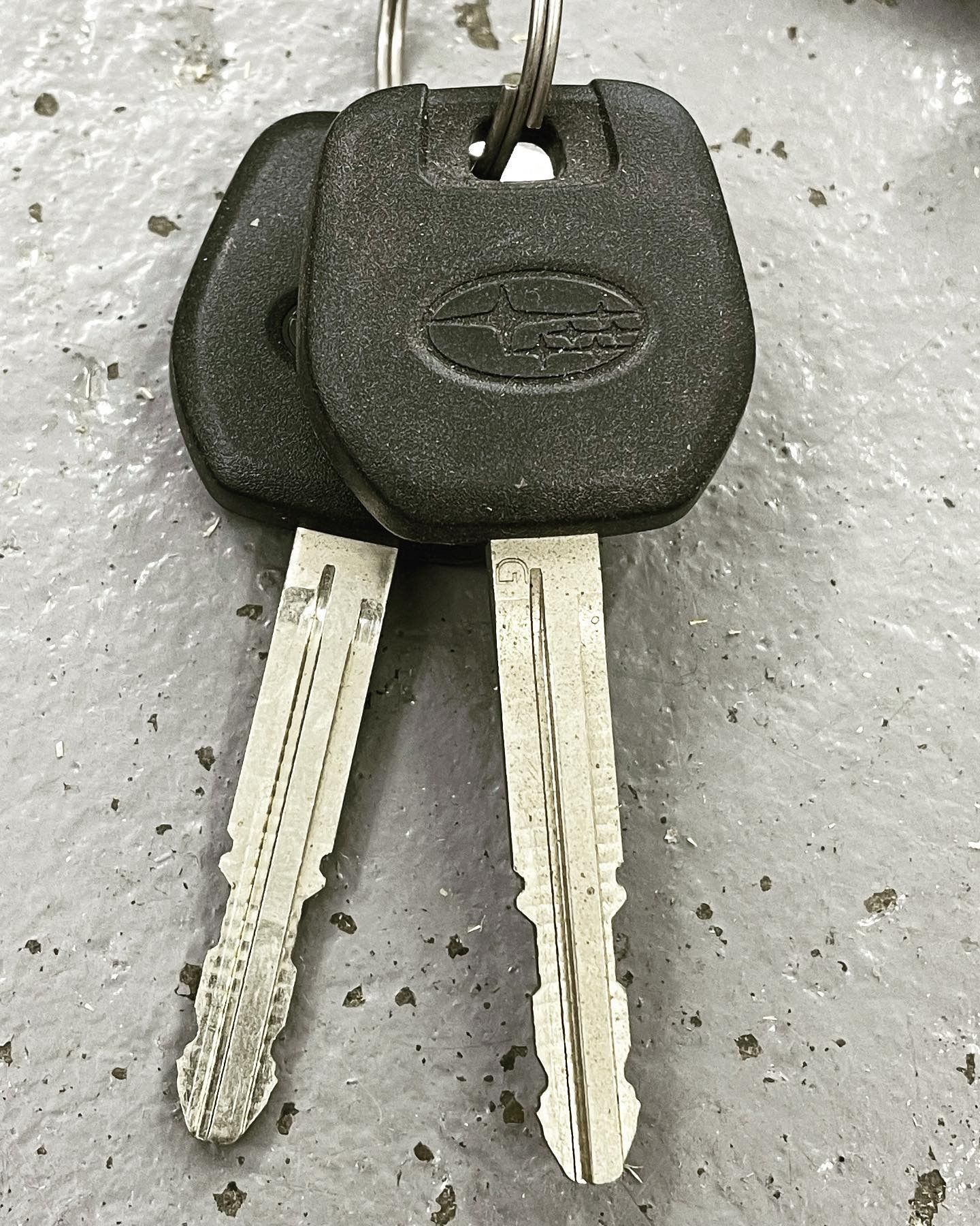 Two Car Keys With Black Plastic Heads