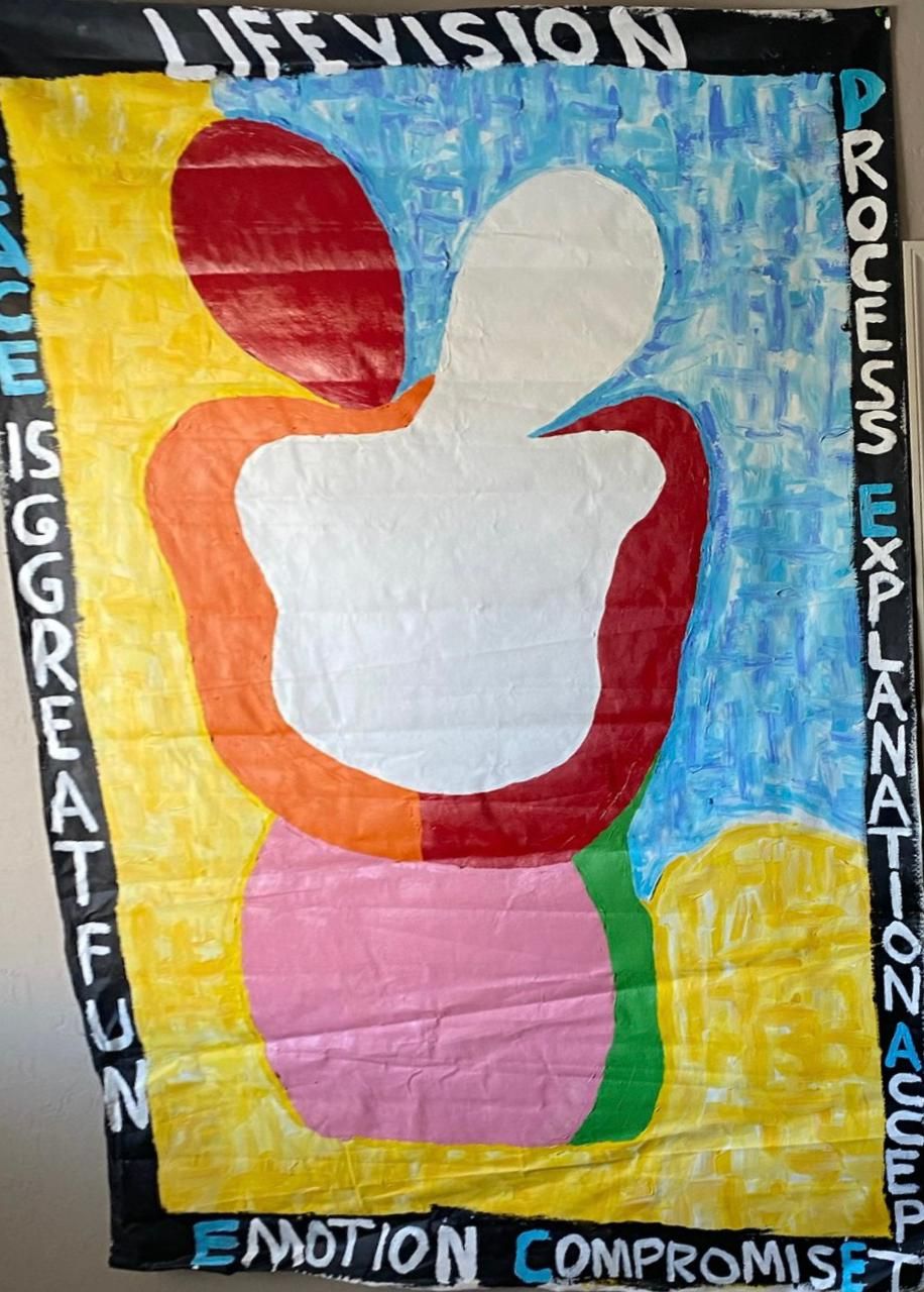 A poster that says life vision emotion compromise on it