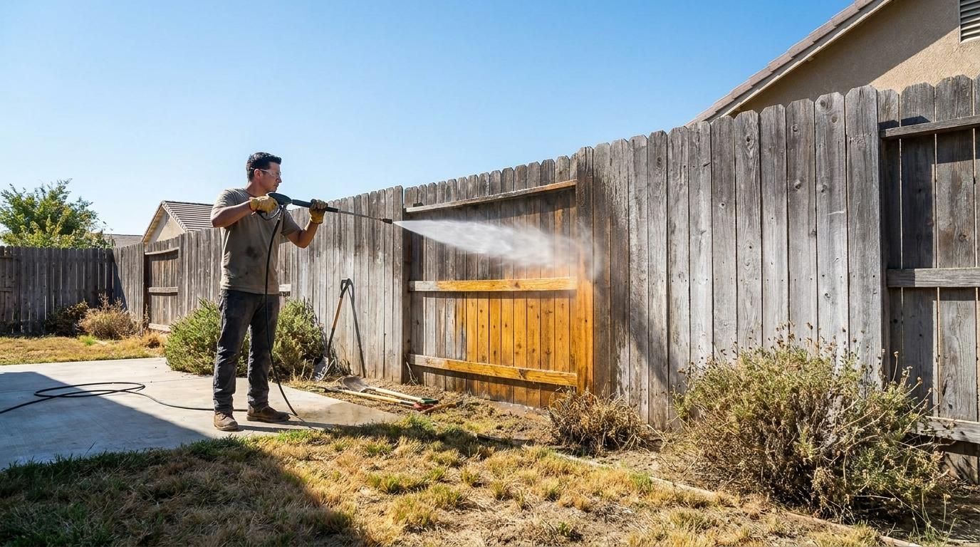 Prepare the fence for staining
