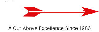 Red arrow pointing right, with text 