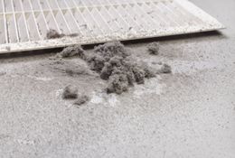Dirty Air Filter And Dust Pile
