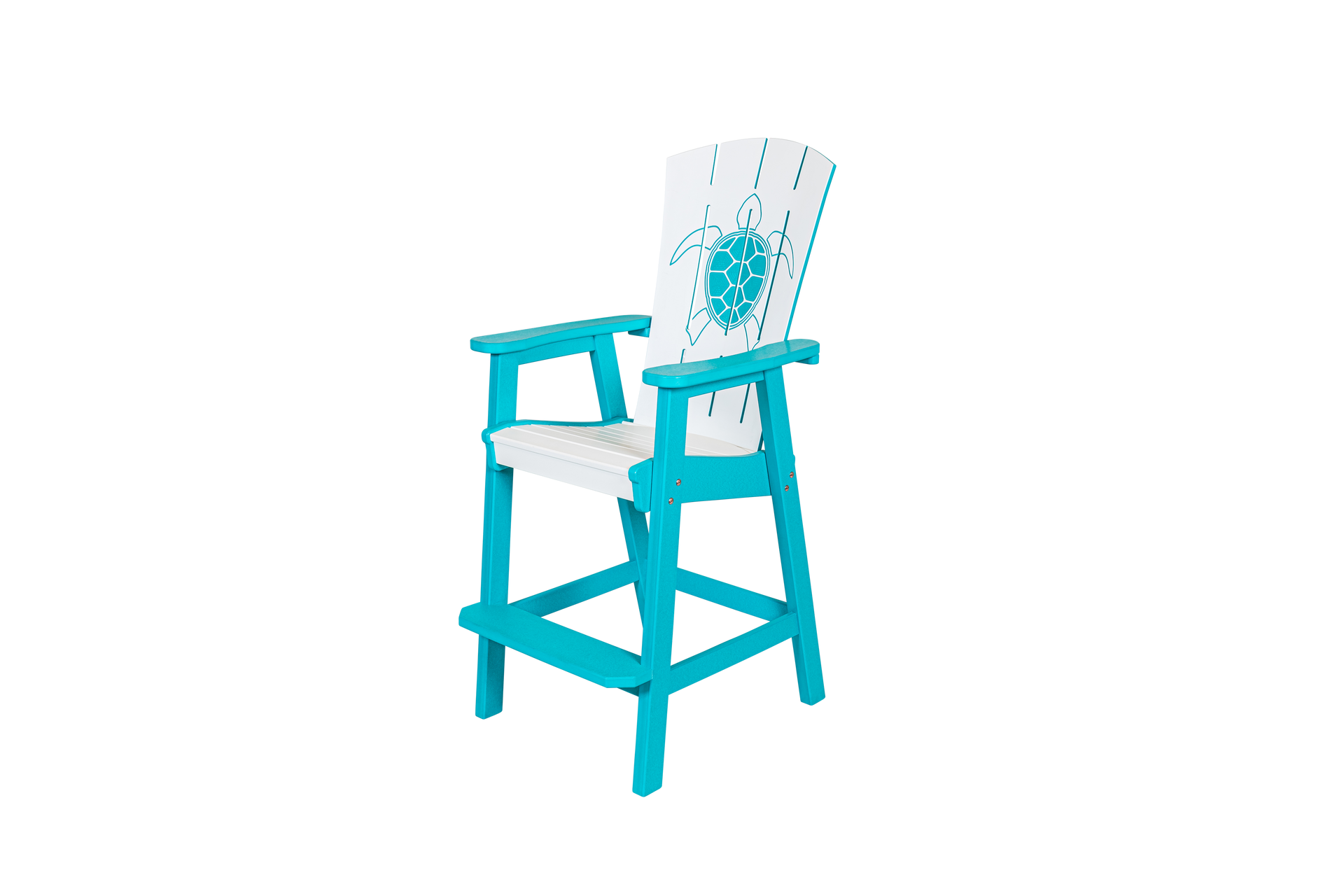Bayside Siesta Turtle Chair- White & Bright Blue main image 1