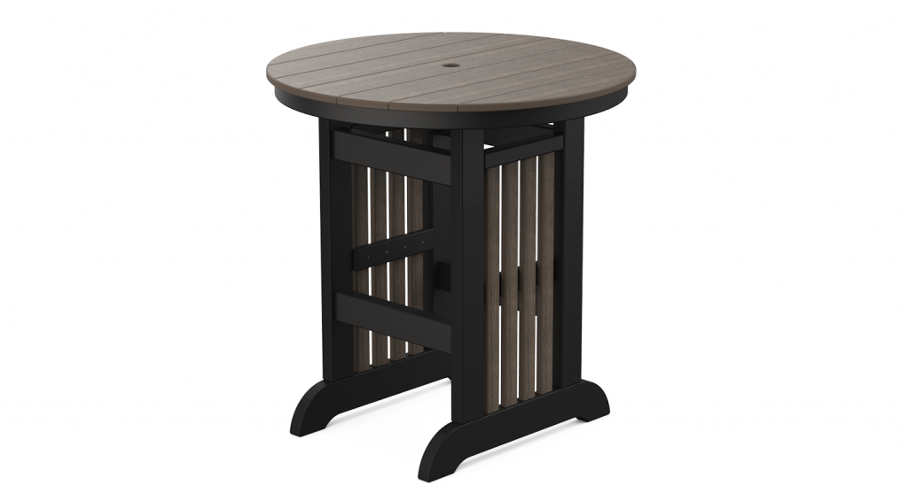 36" Farmhouse Round Mission Table &ndash; Compact Outdoor Dining | Beaver Dam Outdoor