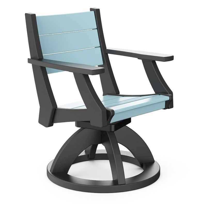 Farmhouse Swivel Dining Chair &ndash; Rustic Patio Comfort | Beaver Dam Outdoor