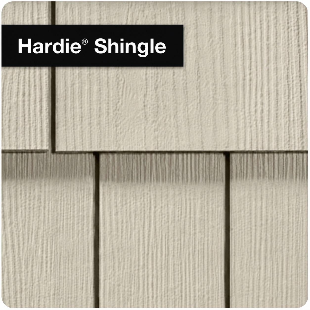 Hardie Shingle siding swatch