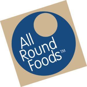 All round foods logo on a white background