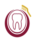Ein Symbol eines Zahns und einer Zahnbürste in einem Kreis