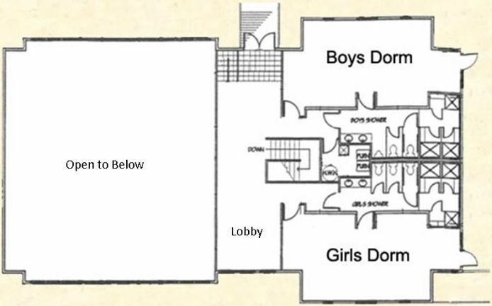 Elkhorn Lodge upper floor plan.