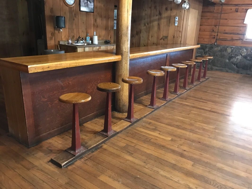 View of back bar area in Buckhorn Lodge.