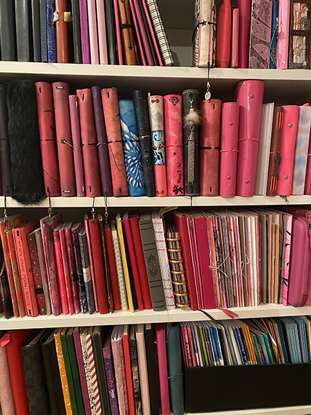 Martina's personal collection of handmade notebooks
