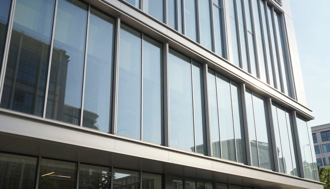 Clean commercial exterior