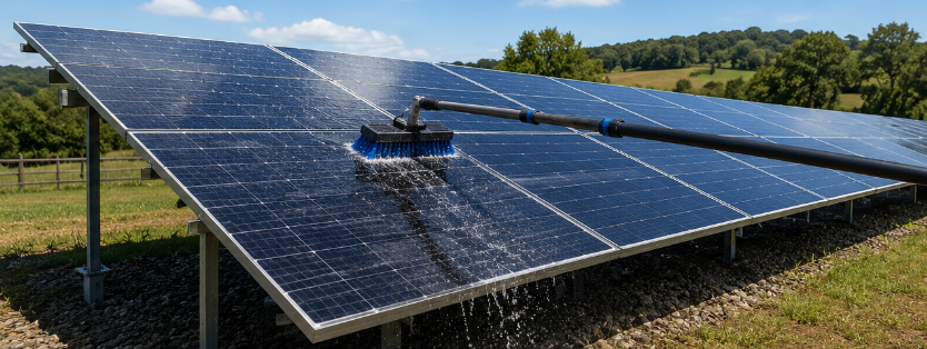 Dirty Solar Panel Close-up
