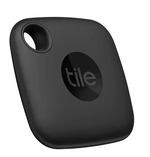 A black tile tracker on a white background