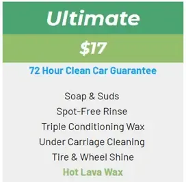 Ultimate $ 17 72 hour clean car guarantee with soap and suds