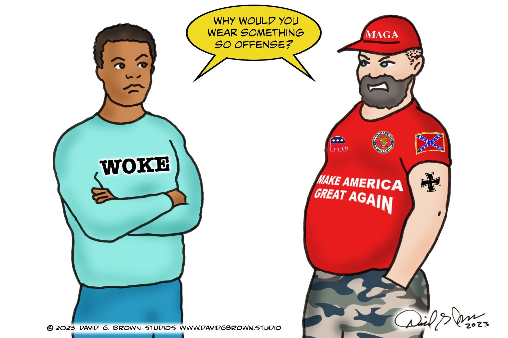 Cartoon: A man in 