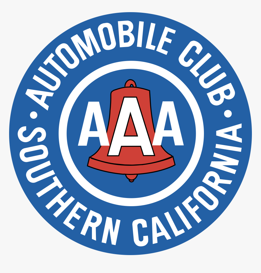 AAA Southern California logo: blue circle, white lettering, red bell with 
