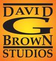 David G. Brown Studios logo on orange gradient background. Black text and stylized “G” shape.