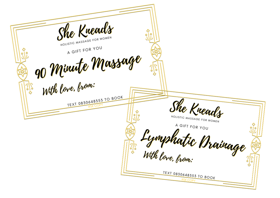 She Kneads massage vouchers
