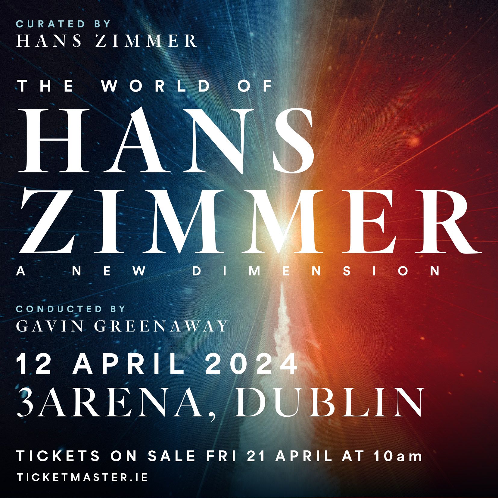European Tour 2024 The World of Hans Zimmer A New Dimension The World of Hans Zimmer - A New Dimension comes to 3Arena Dublin on Friday 12th April 2024.