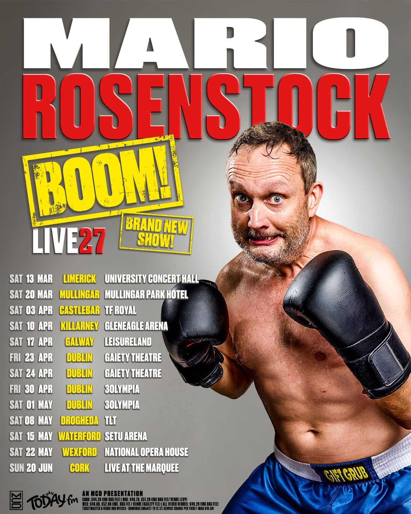 MARIO ROSENSTOCK IS BACK WITH A BOOM!

BRAND-NEW LIVE SHOW ‘BOOM!’ ANNOUNCED FOR NATIONWIDE IRISH TO