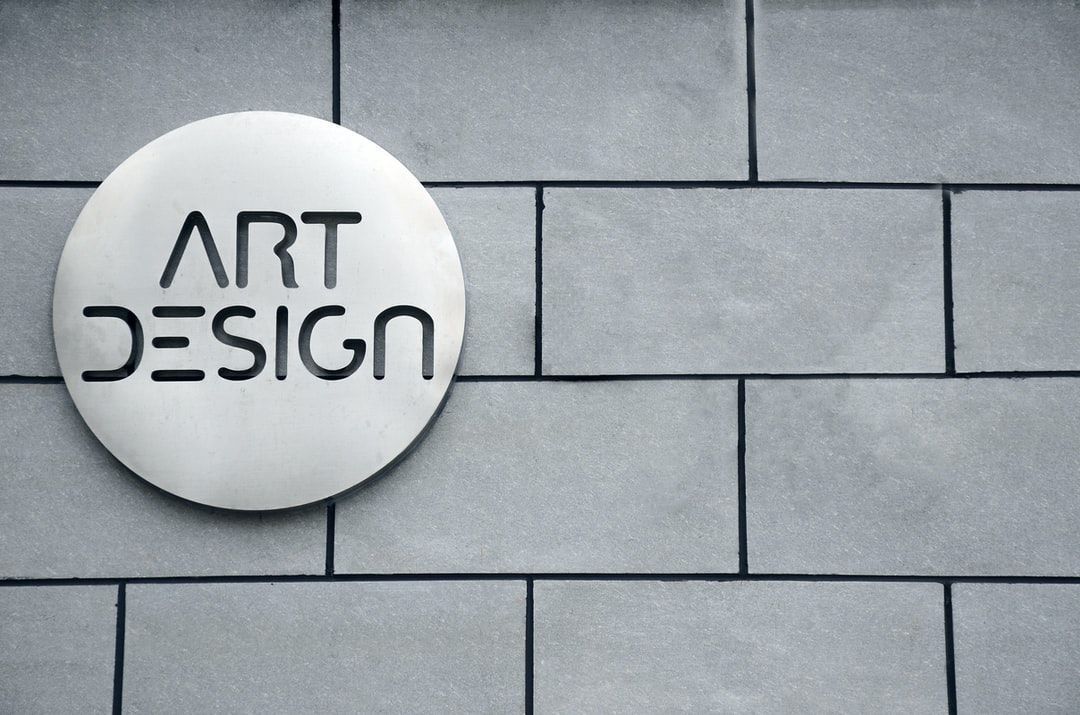 White circular sign with 