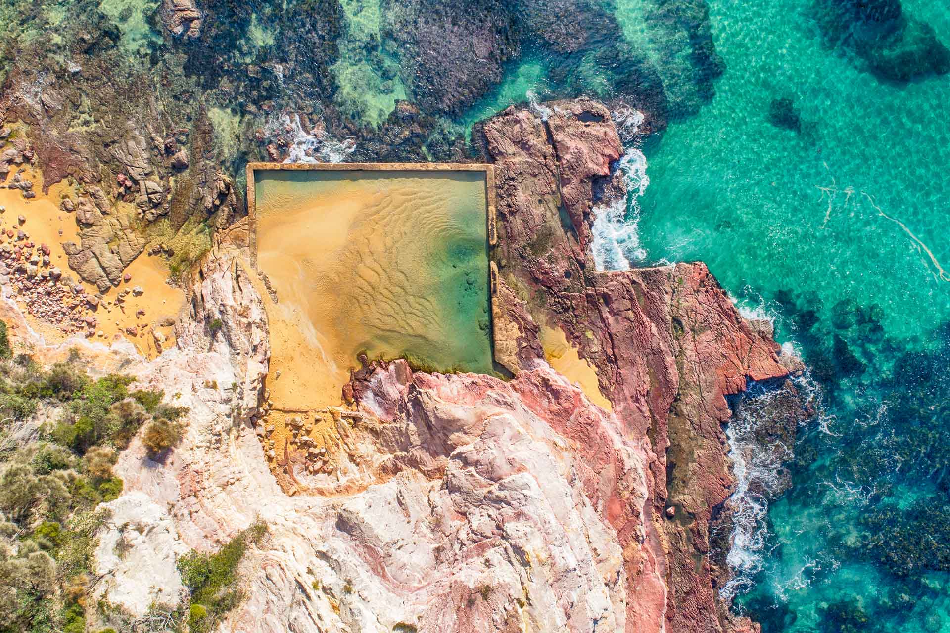Aslings Beach Rock Pool in Eden, Sapphire Coast