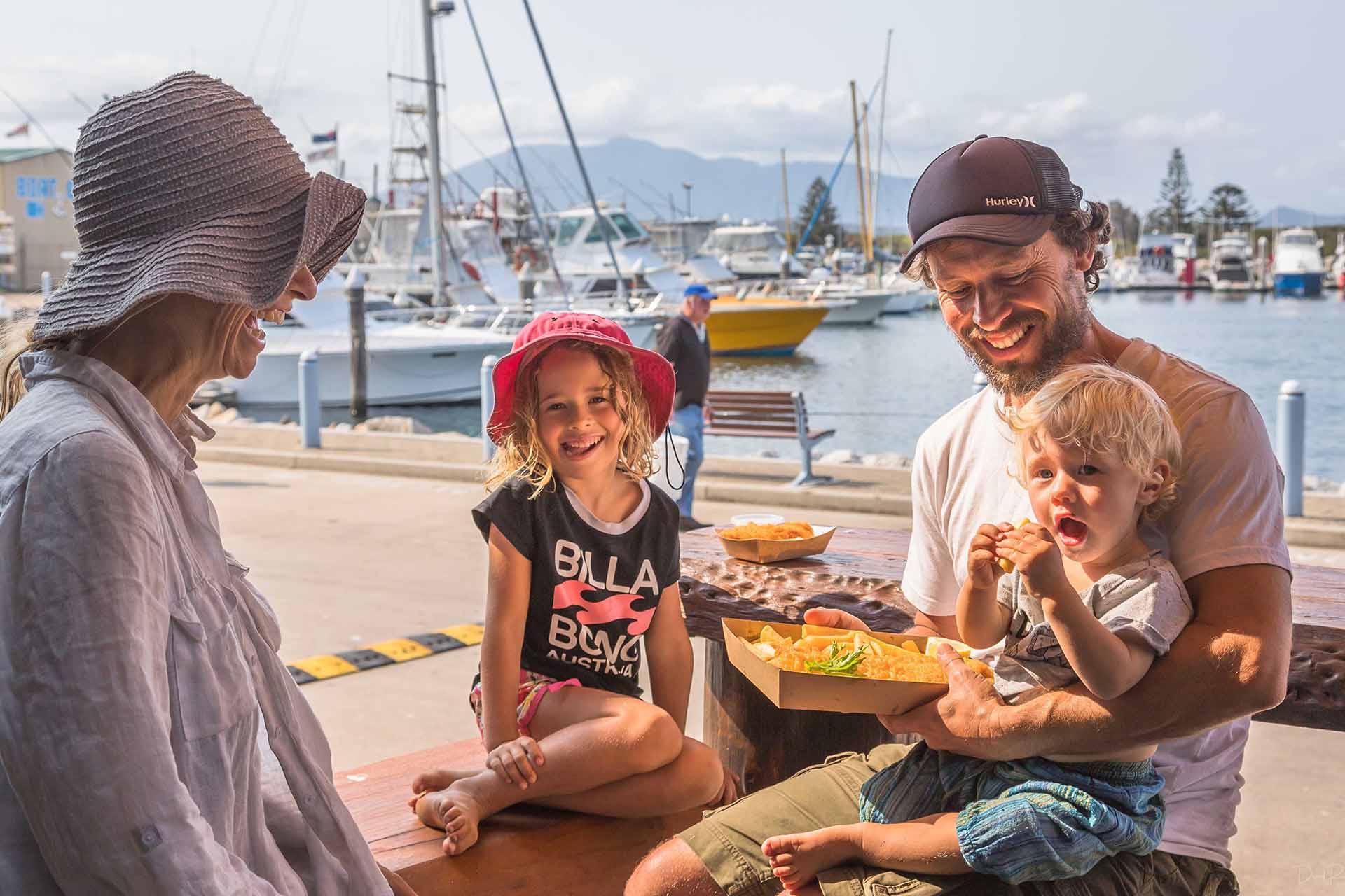 Fish and chips at Bermagui Fishermen's Wharf