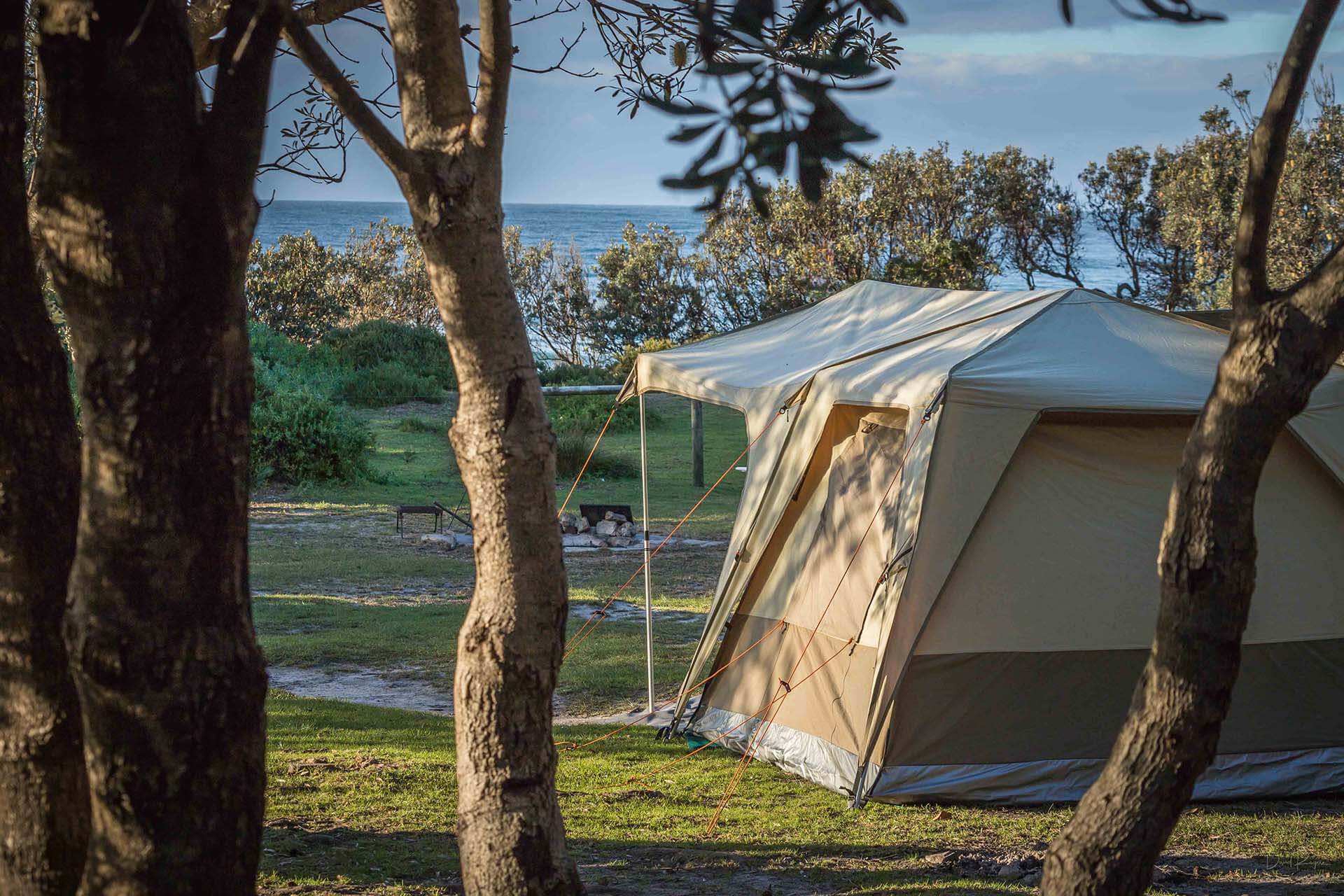 Camping, Sapphire Coast, Mimosa Rocks National Park