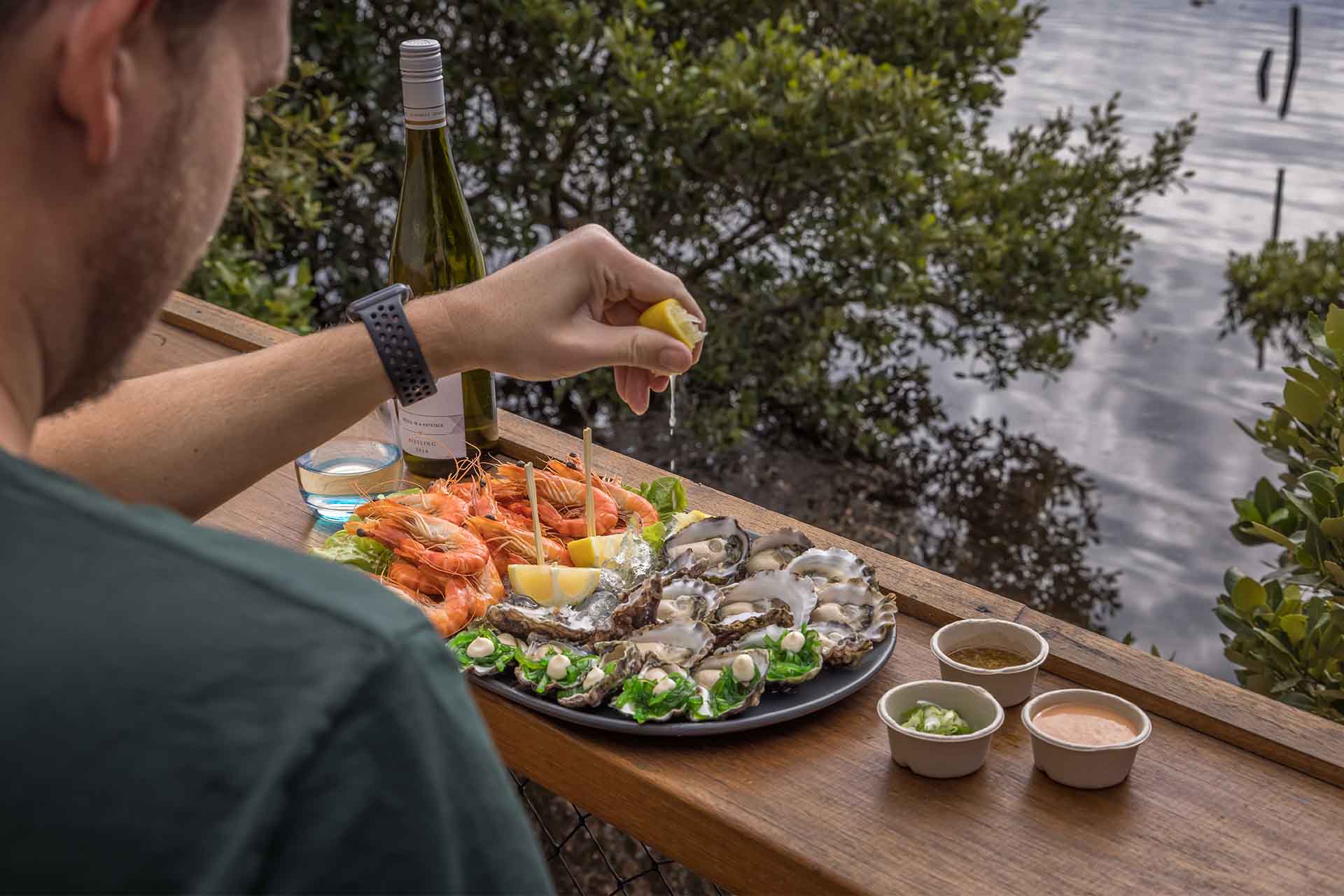 Oyster barn on the lake merimbula, farm gate