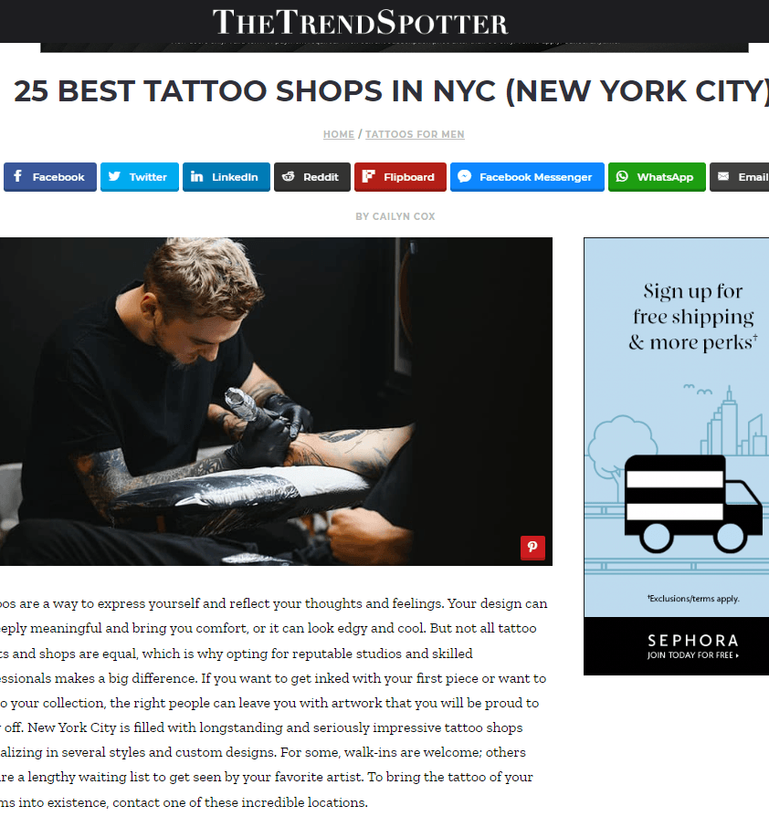 Tattoo Artists | Manhattan, NY | Studio 28 Tattoo