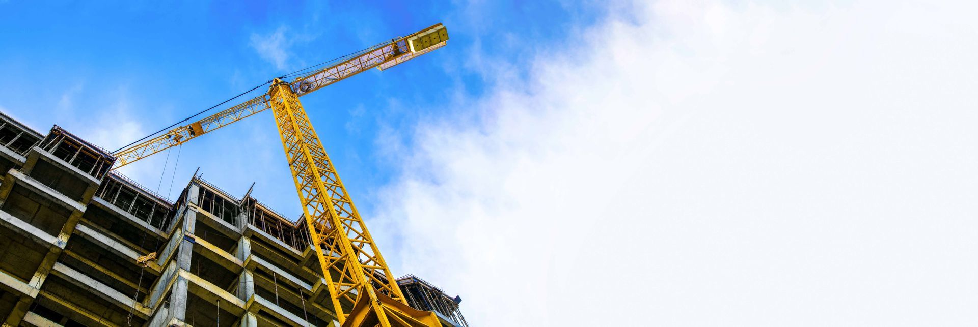 yellow crane on the background blue sky yellow crane on the background blue sky
