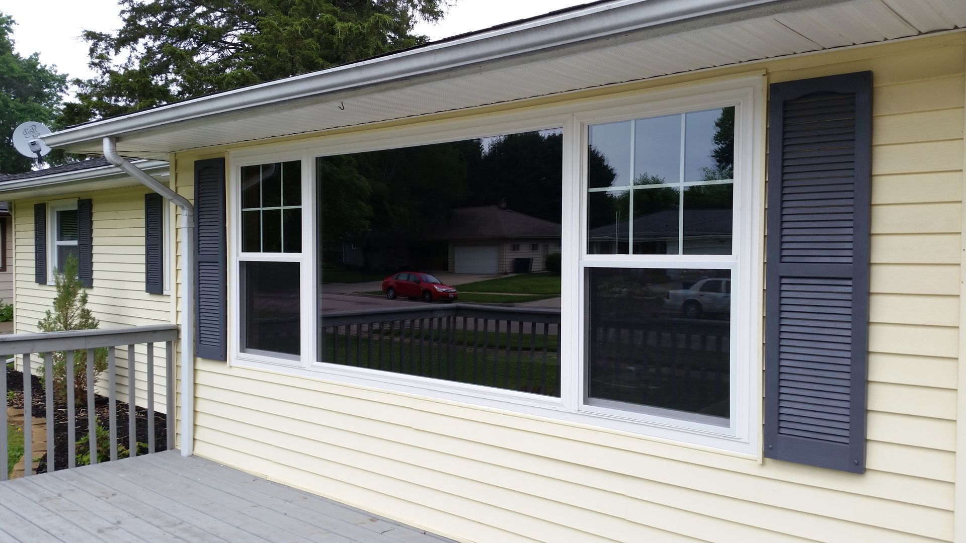 Newly installed windows in a home in Janesville, WI by City Glass Company