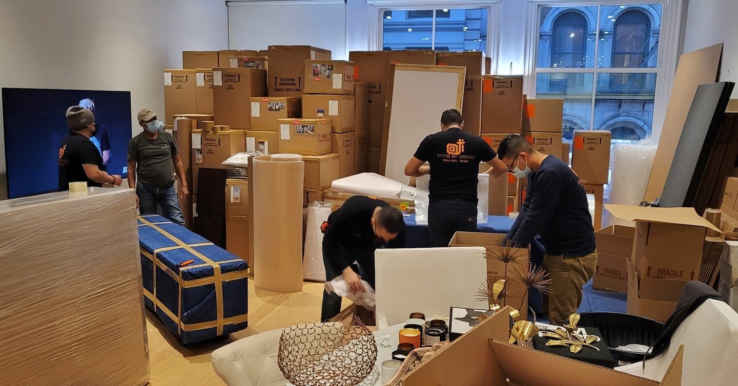 OTI orange team packing art