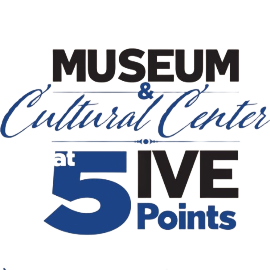 Museum & Cultural Center at 5IVE Points logo in black and blue text