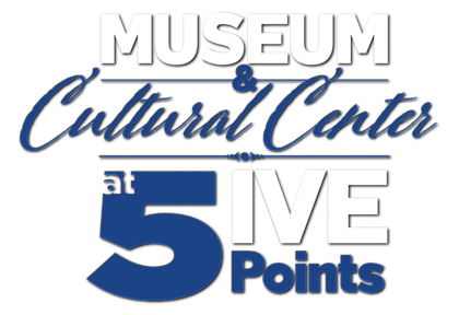 Museum & Cultural Center at 5IVE Points logo in blue and white