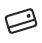 A simple black and white line icon of a credit or payment card.