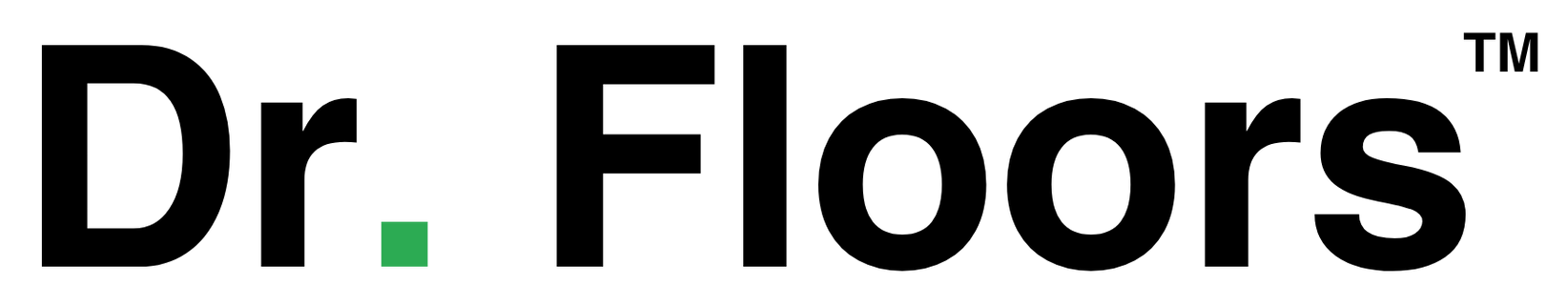 Dr. Floors logo in black with a green dot above the &ldquo;i&rdquo; and a small &trade; symbol