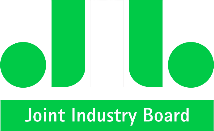Green JIB logo, with circles flanking a rectangular block with 