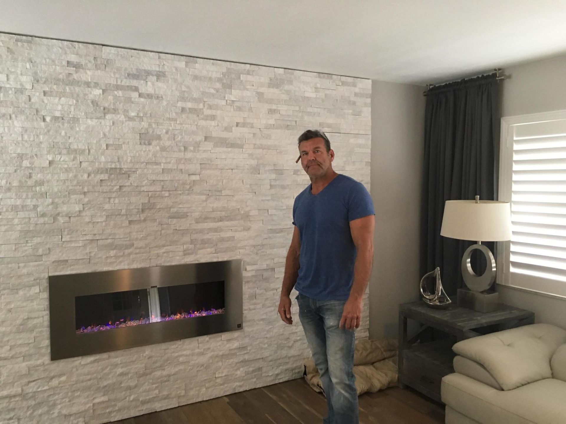 Newly installed newest version of fire place