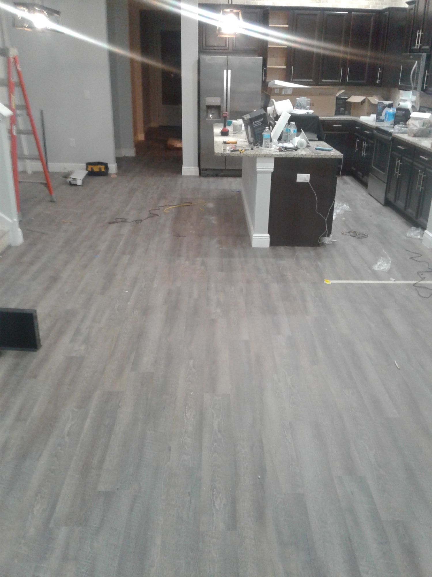 newly installed flooring