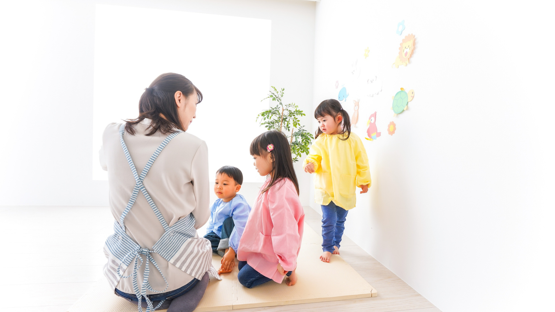  after school daycare staff and children